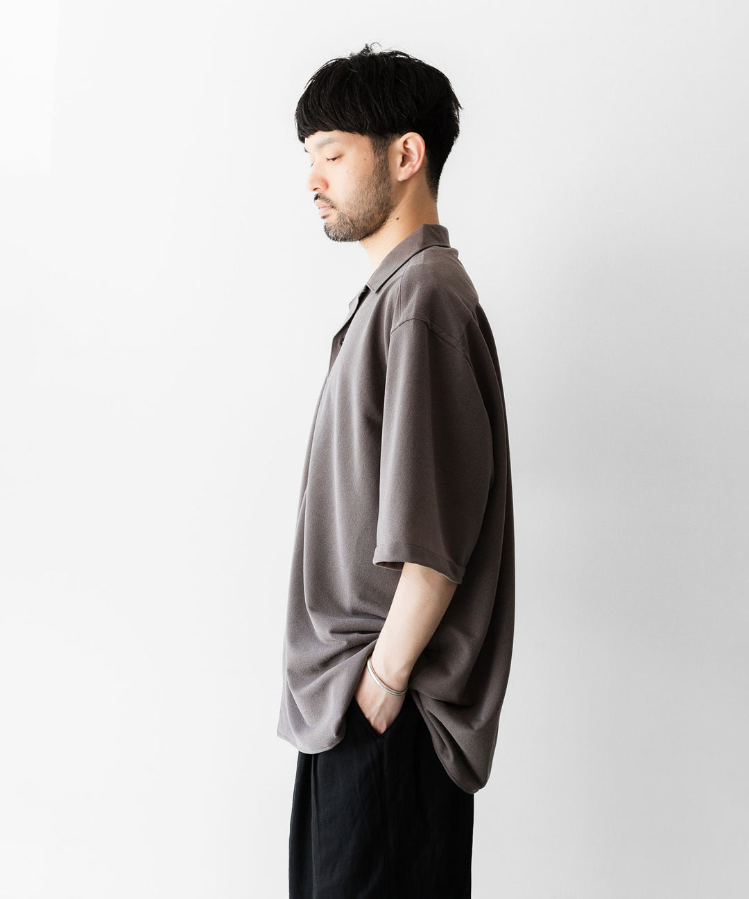 KANEMASA PHIL. カネマサフィルの36G CUPRO ETHER SHIRTのCHARCOALの公式通販サイトsession福岡セレクトショップ