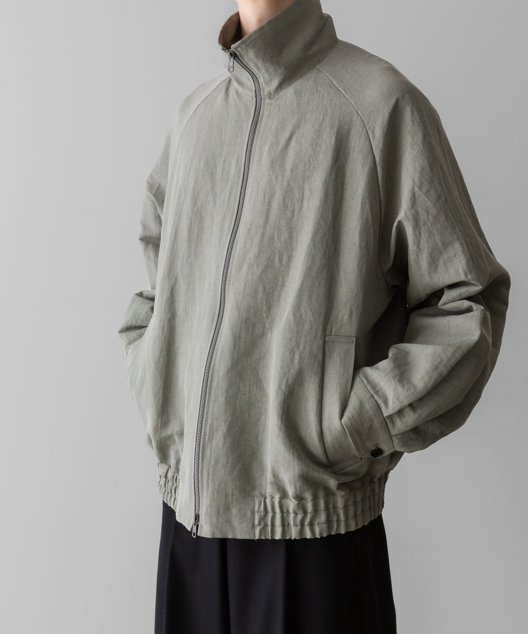 ssstein(シュタイン)のLI/NY POPLIN ZIP UP JACKET - BEIGE GREYの公式通販サイトsession福岡セレクトショップ