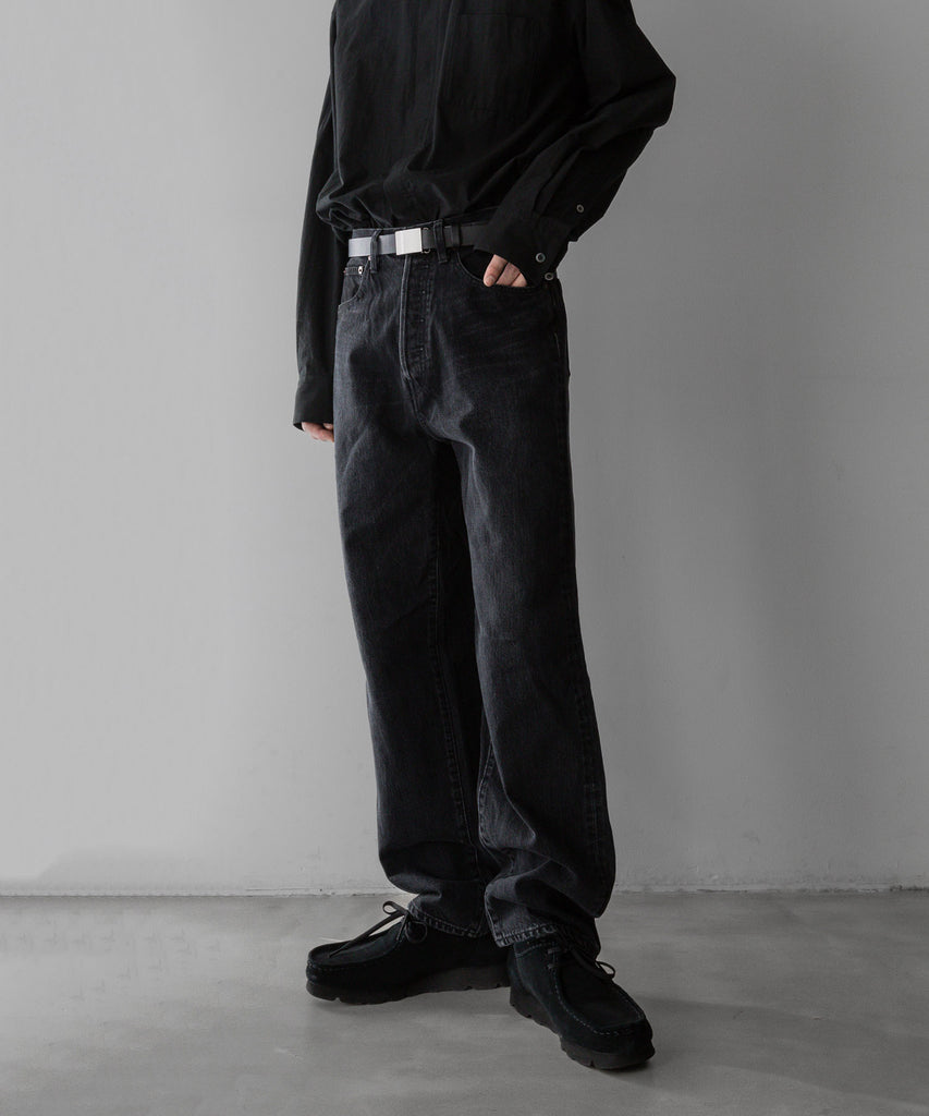 stein / シュタイン | RECONSTRUCTION DENIM JEANS / ブラックデニムパンツ | XS | ブラック | メンズ stein / シュタイン】VINTAGE REPRODUCTION DENIM JEANS - BLACK