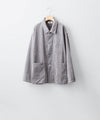 【REVERBERATE】FLOCKY CORDUROY WORK JACKET - GREY×OFF WHITE