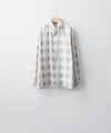 【REVERBERATE】FLANNEL SHIRT - WHITE×GREY