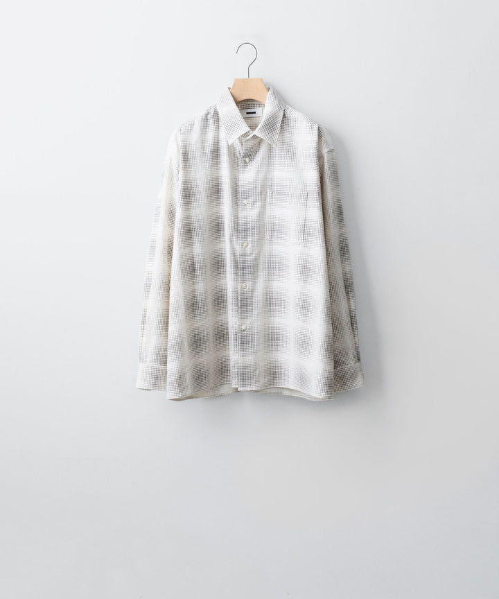 REVERBERATE リバーバレイトのFLANNEL SHIRTのWHITE×GREY 公式通販サイトsession福岡セレクトショップ