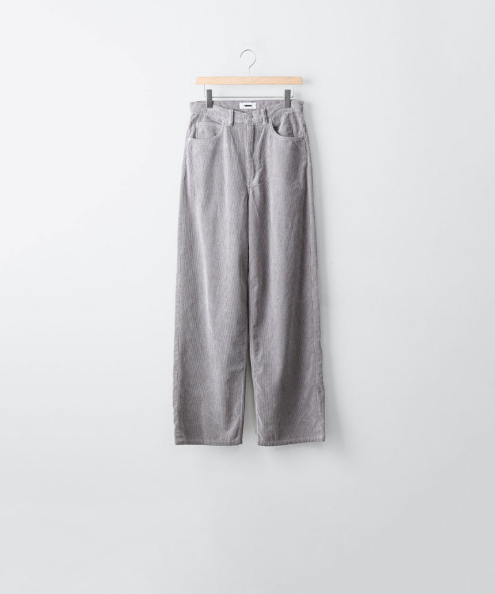 REVERBERATE リバーバレイトのFLOCKY CORDUROY PANTS - WIDEのGREY×WHITE 公式通販サイトsession福岡セレクトショップ