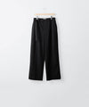 【REVERBERATE】TACKED TROUSERS-PL - BLACK