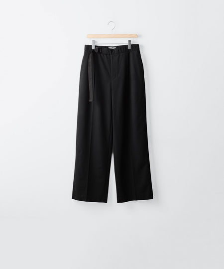 【REVERBERATE】TACKED TROUSERS-PL - BLACK