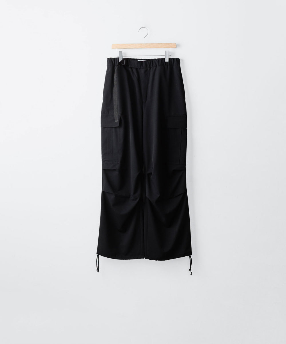 REVERBERATE リバーバレイトのCARGO PANTS-PLのBLACK 公式通販サイトsession福岡セレクトショップ