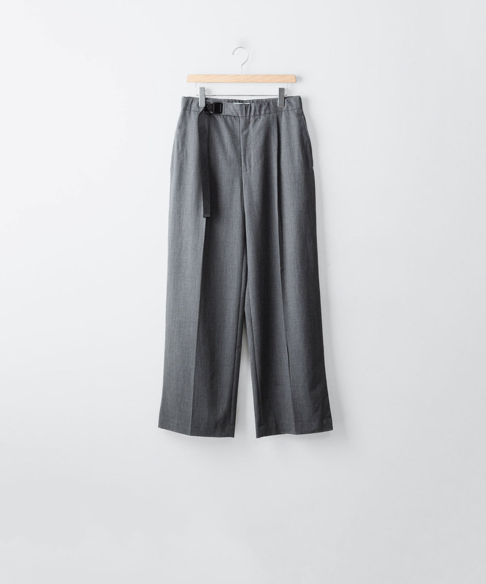 REVERBERATE リバーバレイトのTACKED TROUSERS-PLのGREY 公式通販サイトsession福岡セレクトショップ