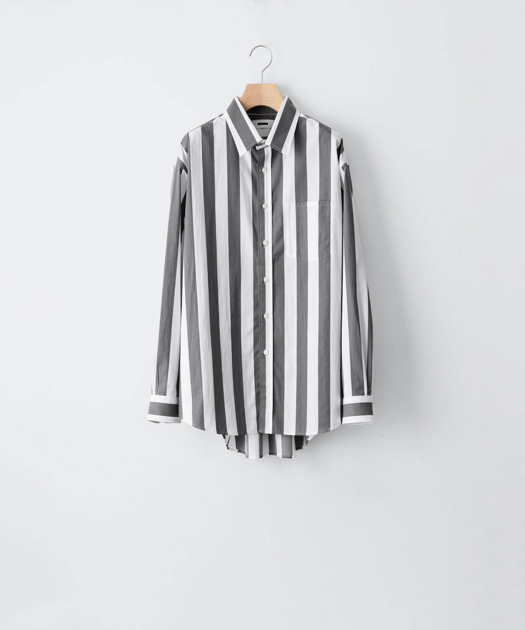 REVERBERATE リバーバレイトのREGULAR COLLAR SHIRT-STのWHITE×CHARCOAL 公式通販サイトsession福岡セレクトショップ