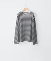 【REVERBERATE】BORDER LONG T SHIRT - BLACK