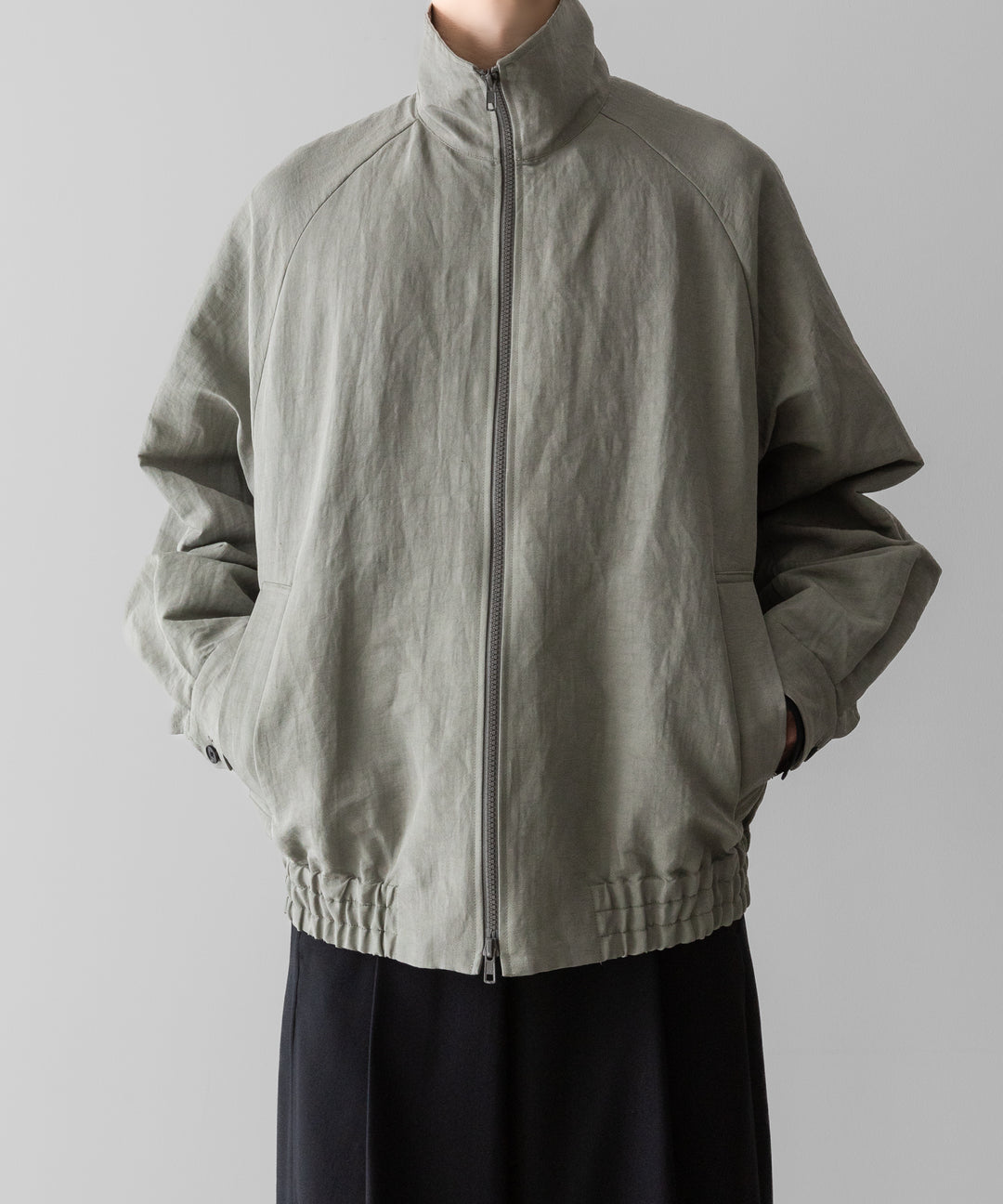 ssstein(シュタイン)のLI/NY POPLIN ZIP UP JACKET - BEIGE GREYの公式通販サイトsession福岡セレクトショップ