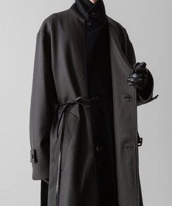 ssstein(シュタイン)の24AWコレクション DOUBLE LAPELED DOUBLE BREASTED COAT - GREY KHAKI × BLACK 公式通販サイトsession福岡セレクトショップ