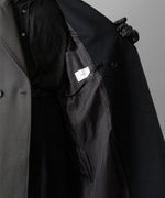 画像をギャラリービューアに読み込む, ssstein(シュタイン)の24AWコレクション DOUBLE LAPELED DOUBLE BREASTED COAT - GREY KHAKI × BLACK 公式通販サイトsession福岡セレクトショップ
