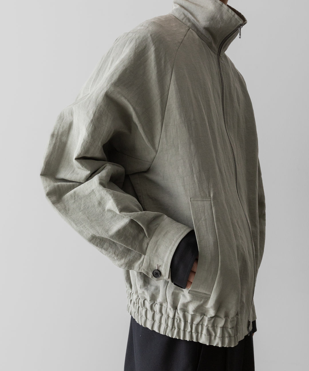 ssstein(シュタイン)のLI/NY POPLIN ZIP UP JACKET - BEIGE GREYの公式通販サイトsession福岡セレクトショップ