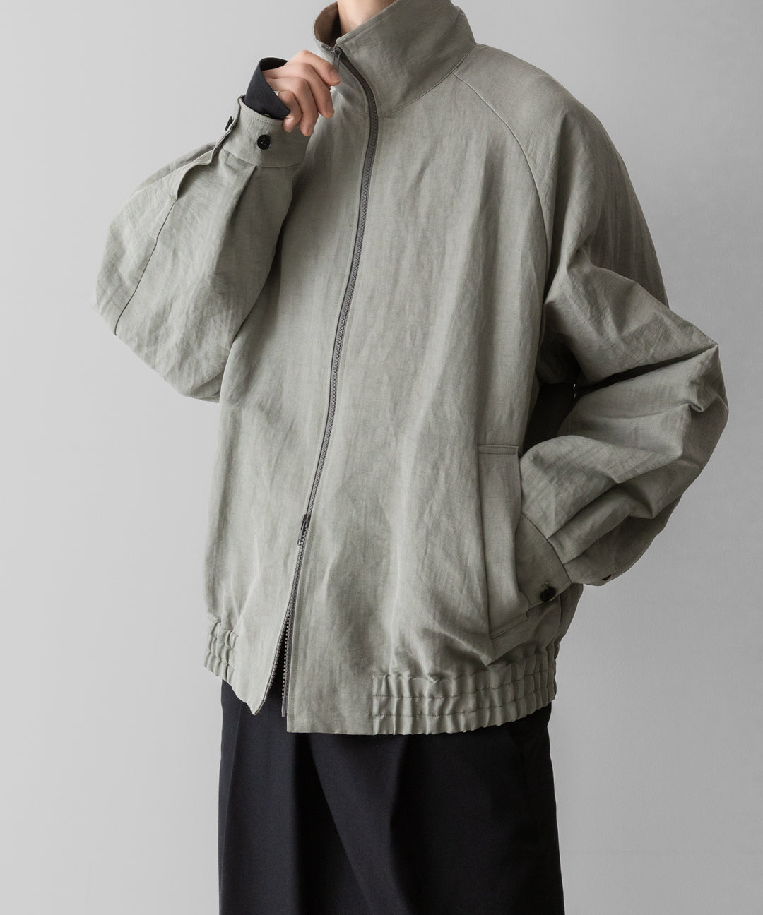 ssstein(シュタイン)のLI/NY POPLIN ZIP UP JACKET - BEIGE GREYの公式通販サイトsession福岡セレクトショップ