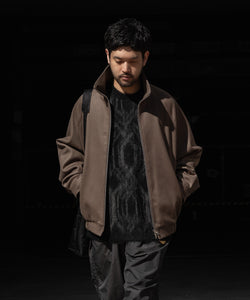 【ssstein】MELTON ZIP UP BLOUSON - DARK GREIGE