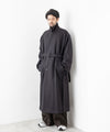 【stein】OVERSIZED LAYERED SINGLE COAT - DARK CHARCOAL