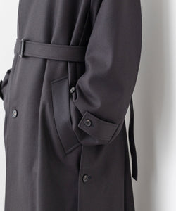 stein(シュタイン)の23AWコレクションOVERSIZED LAYERED SINGLE COATのDARK CHARCOAL