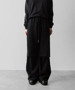 画像をギャラリービューアに読み込む, VEIN ヴェインのCO SWEAT CUT OFF BAGGY TROUSERS - BLACKの公式通販サイトsession福岡セレクトショップ
