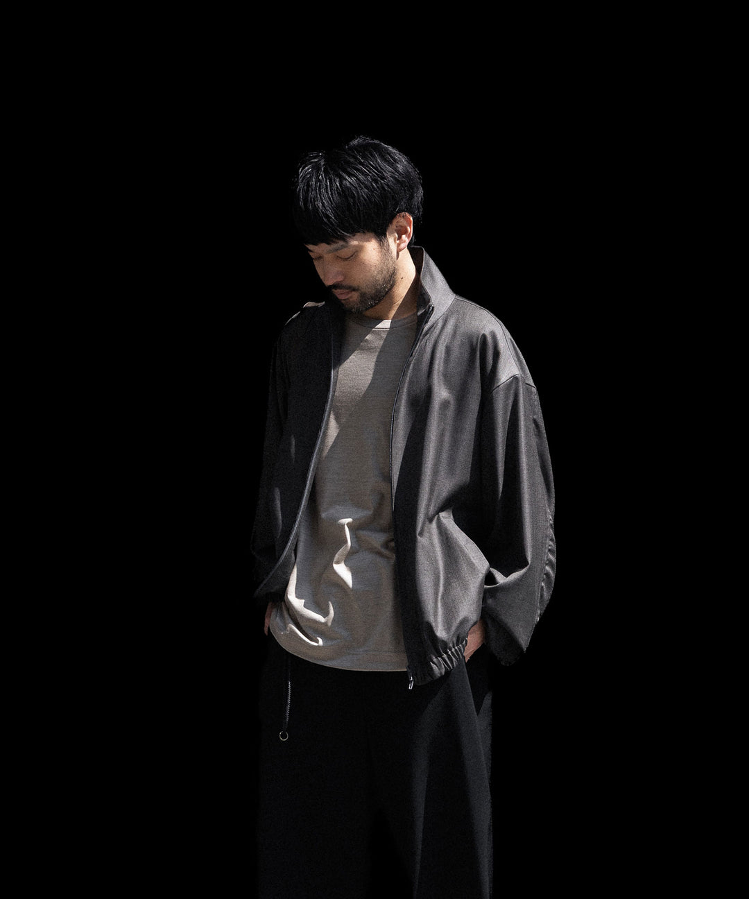 ssstein(シュタイン)のEXTRA FINE WOOL SHIRRED LIGHT ZIP JACKET - BROWN GREYの公式通販サイトsession福岡セレクトショップ