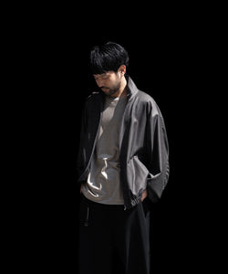 ssstein / シュタイン】EXTRA FINE WOOL SHIRRED LIGHT ZIP JACKET