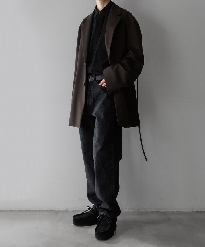 stein(シュタイン)の24SSコレクションLEATHER BELT ( PLAIN BUCKLE )のBLACK公式通販サイトsession福岡セレクトショップ