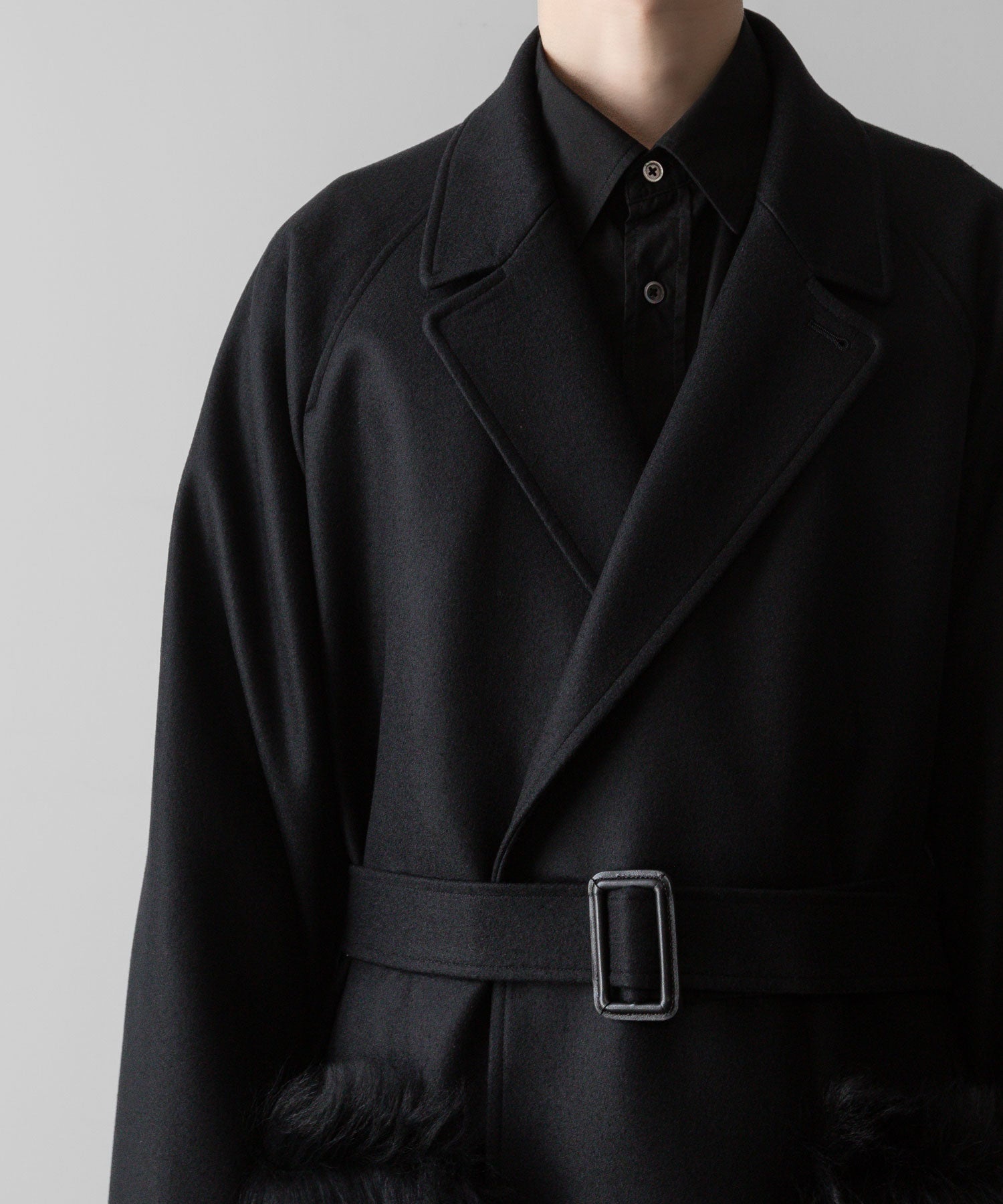 ssstein(シュタイン)の24AWコレクション OVERSIZED POCKET COAT (POCKET FUR) - BLACK 公式通販サイトsession福岡セレクトショップ