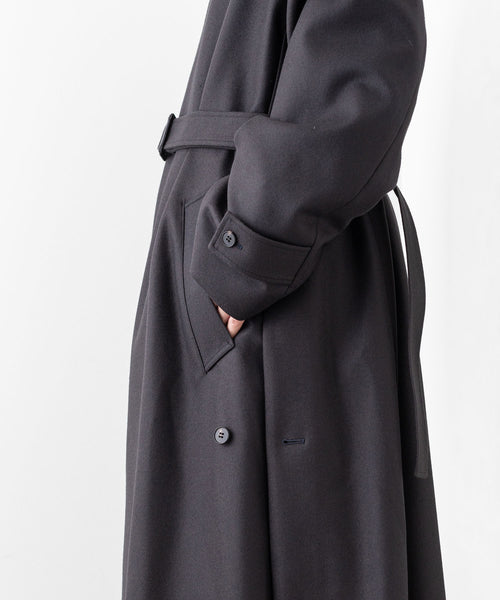 stein / シュタイン】OVERSIZED LAYERED SINGLE COAT - DARK CHARCOAL 