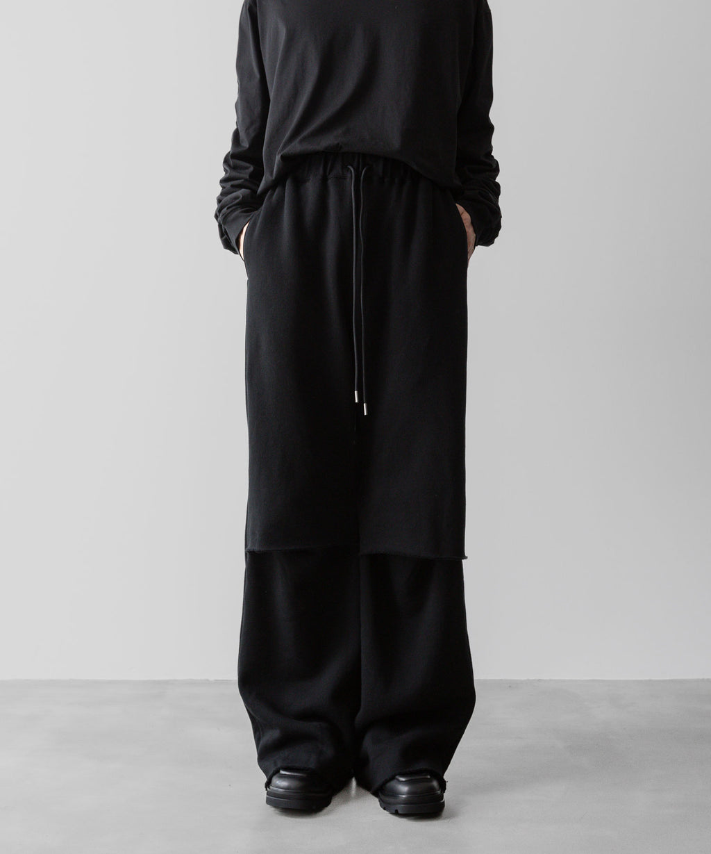 VEIN ヴェインのCO SWEAT CUT OFF BAGGY TROUSERS - BLACKの公式通販サイトsession福岡セレクトショップ