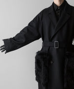 画像をギャラリービューアに読み込む, ssstein(シュタイン)の24AWコレクション OVERSIZED POCKET COAT (POCKET FUR) - BLACK 公式通販サイトsession福岡セレクトショップ
