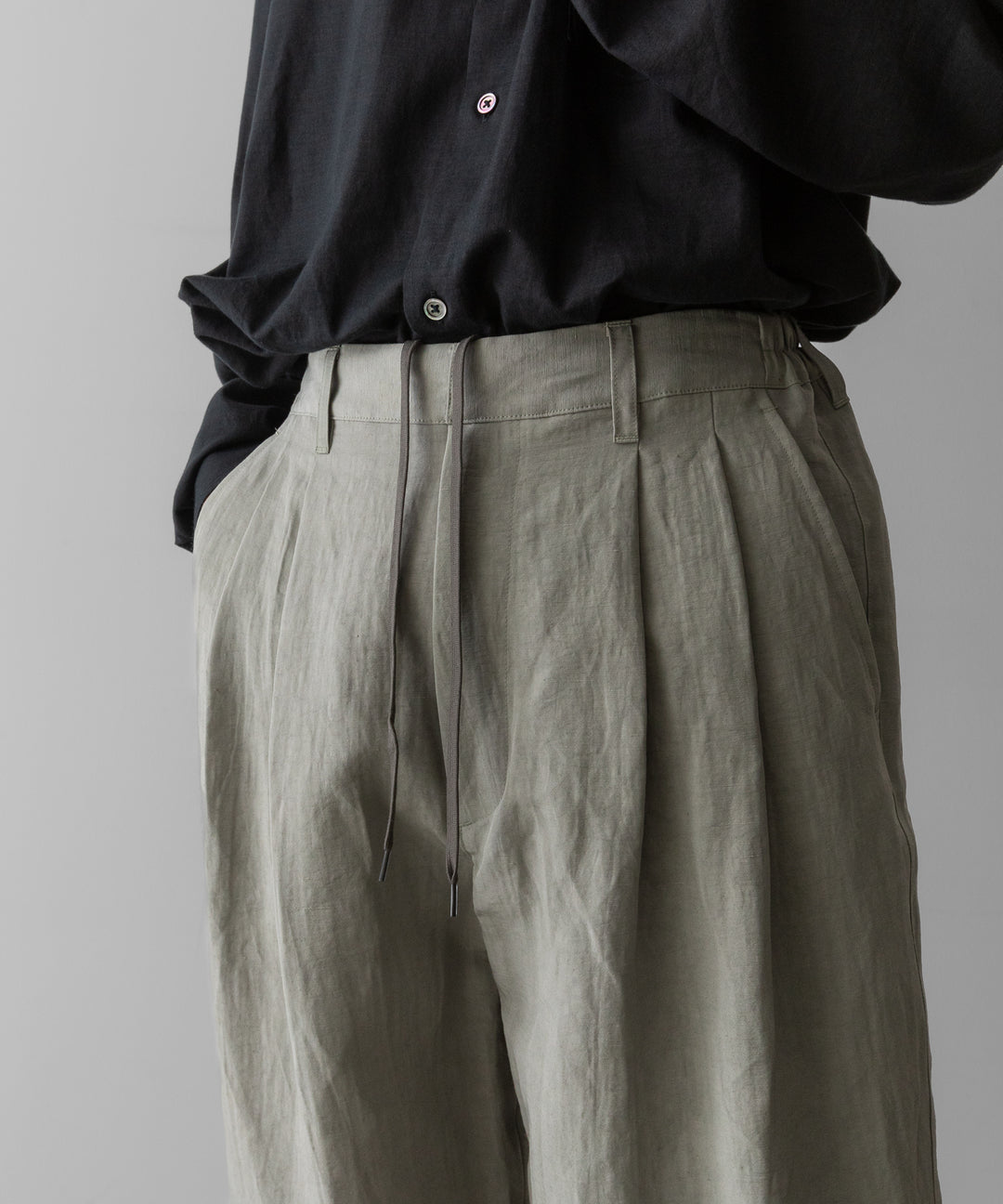 ssstein(シュタイン)のLI/NY POPLIN WIDE EASY TROUSERS - BEIGE GREYの公式通販サイトsession福岡セレクトショップ
