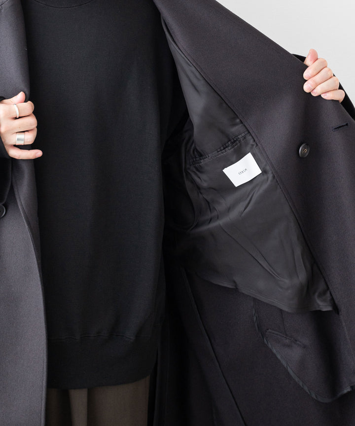 stein(シュタイン)の23AWコレクションOVERSIZED LAYERED SINGLE COATのDARK CHARCOAL