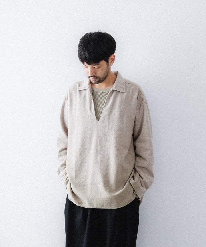 concause-コンコースのSKIPPER SHIRT(SOLID)のBEIGE公式通販サイトsession福岡セレクトショップ