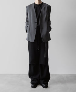 VEIN ヴェインのCO SWEAT CUT OFF BAGGY TROUSERS - BLACKの公式通販サイトsession福岡セレクトショップ