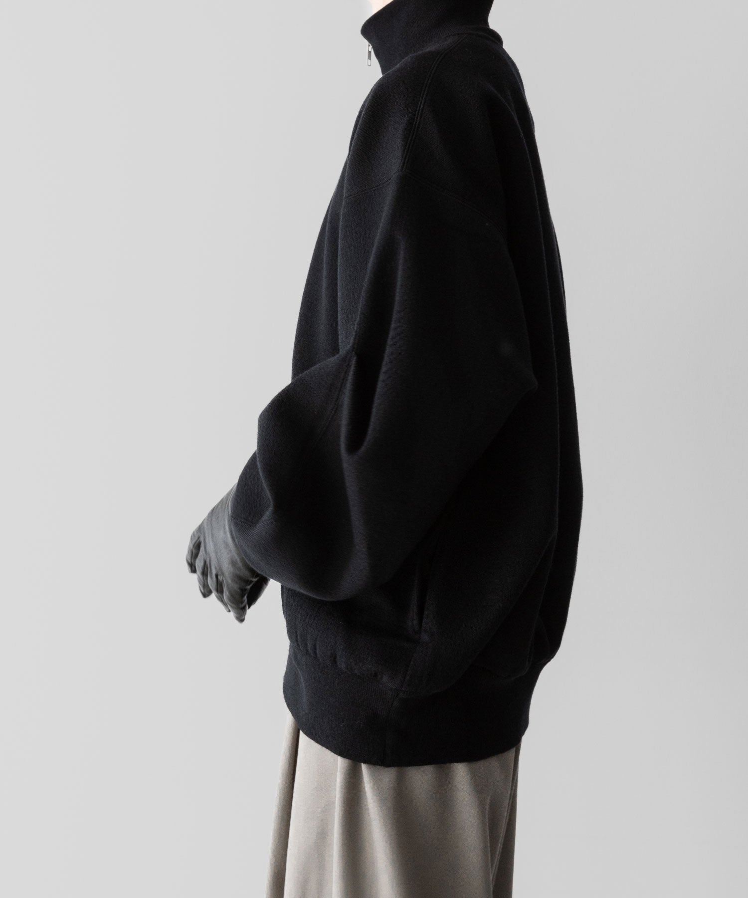 ssstein(シュタイン)のOVERSIZED DOUBLE KNIT ZIP JACKET - BLACK×BLACKの公式通販サイトsession福岡セレクトショップ