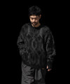 【ANTHEM A】ALPACA WOOL INTASIA KNIT PULLOVER - BLACK