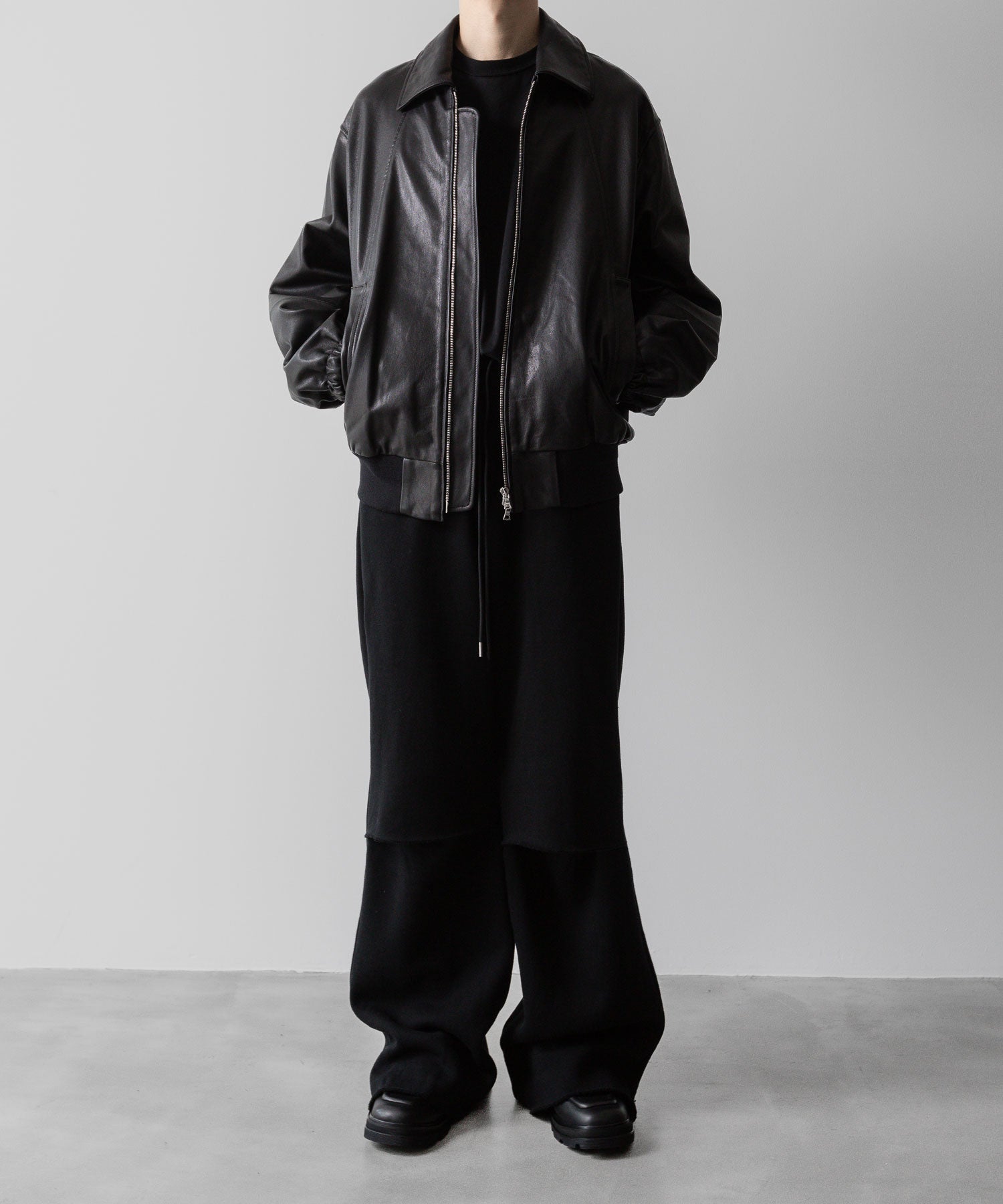 VEIN ヴェインのCO SWEAT CUT OFF BAGGY TROUSERS - BLACKの公式通販サイトsession福岡セレクトショップ