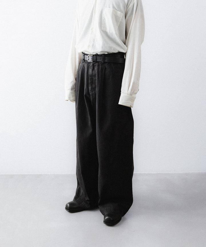 【concause】 WIDE WORK TROUSERS - BLACK