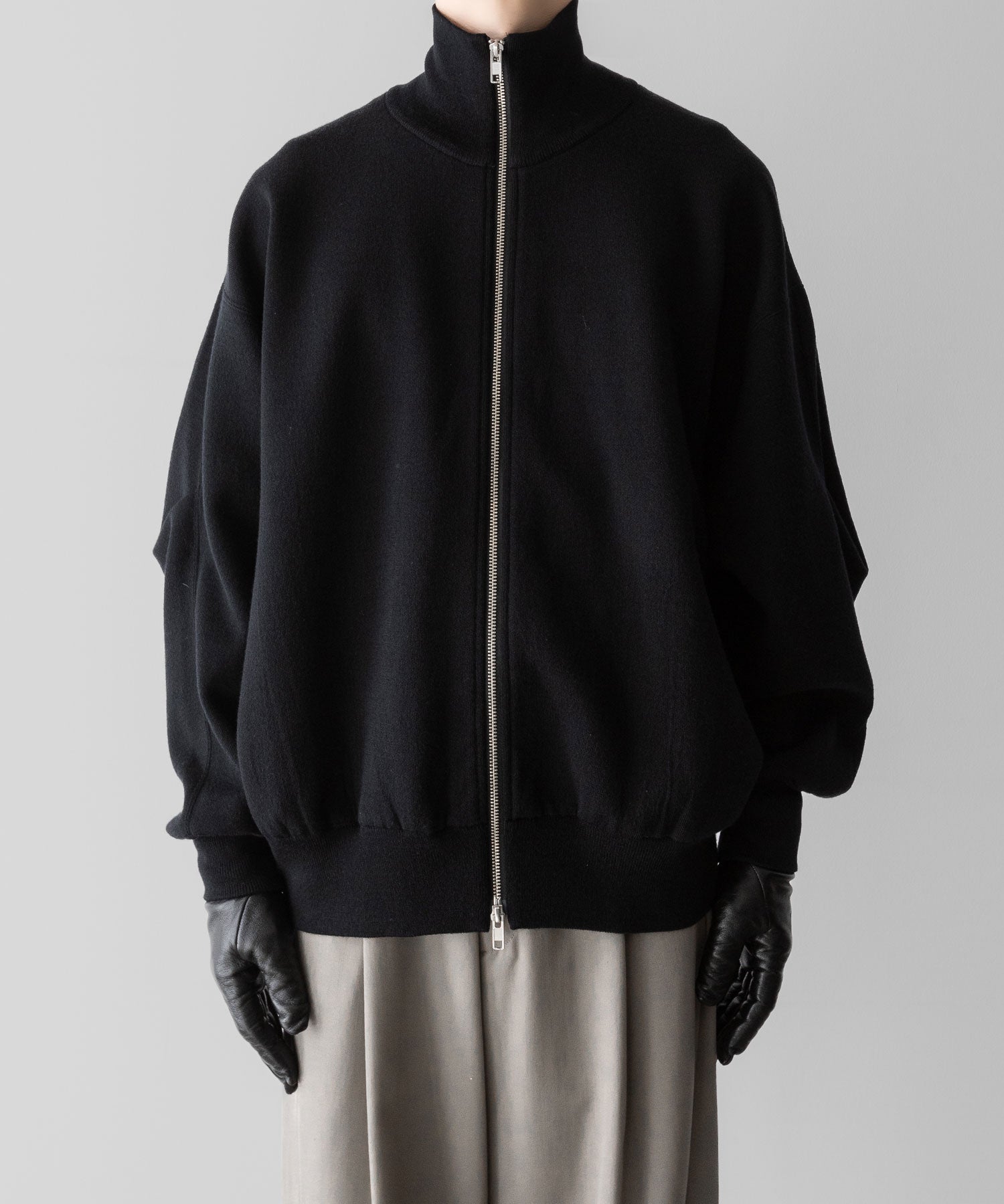 ssstein(シュタイン)のOVERSIZED DOUBLE KNIT ZIP JACKET - BLACK×BLACKの公式通販サイトsession福岡セレクトショップ