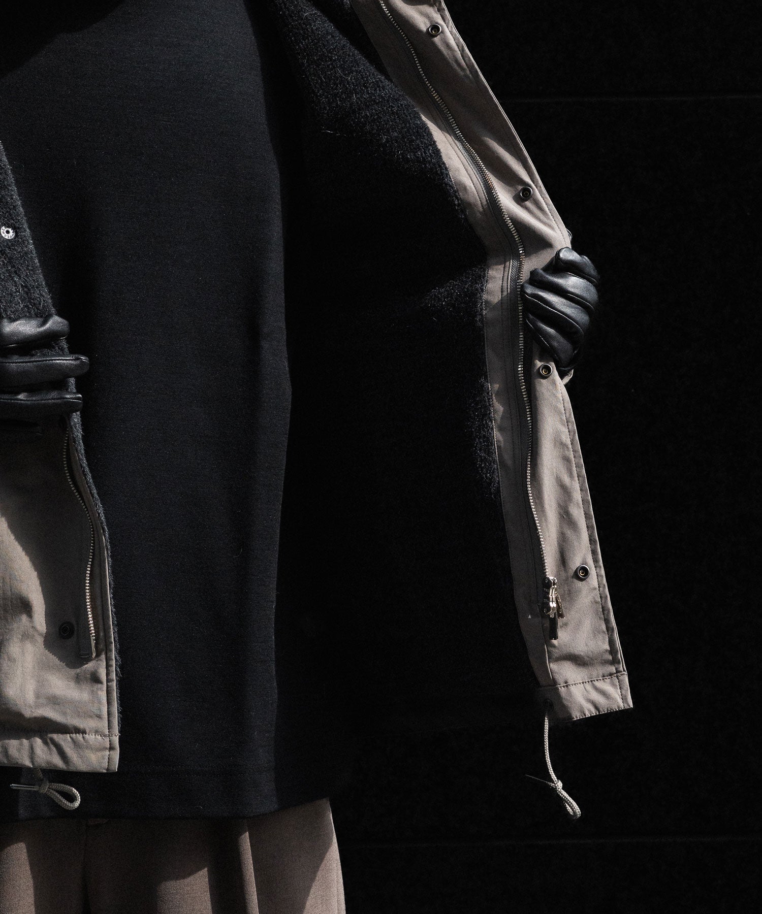 【 ATTACHMENT 】CO/NY WEATHER CLOTH UTILITY JACKET - KHAKI GRAY