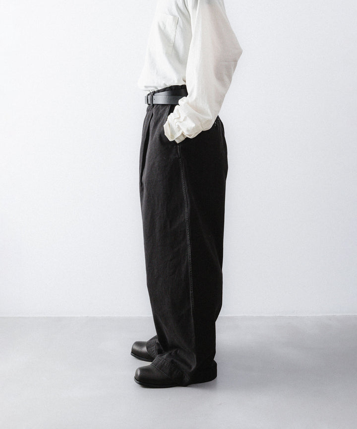 【concause】 WIDE WORK TROUSERS - BLACK