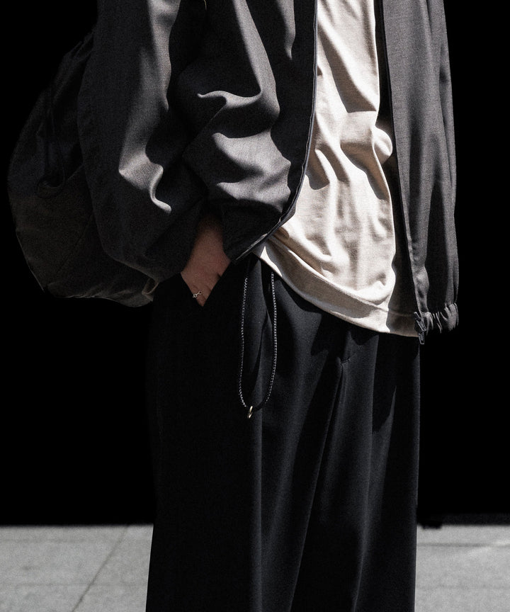 ANTHEM A-アンセムエーのWASHABLE WOOL NO-BRAINER PANTSのBLACK
