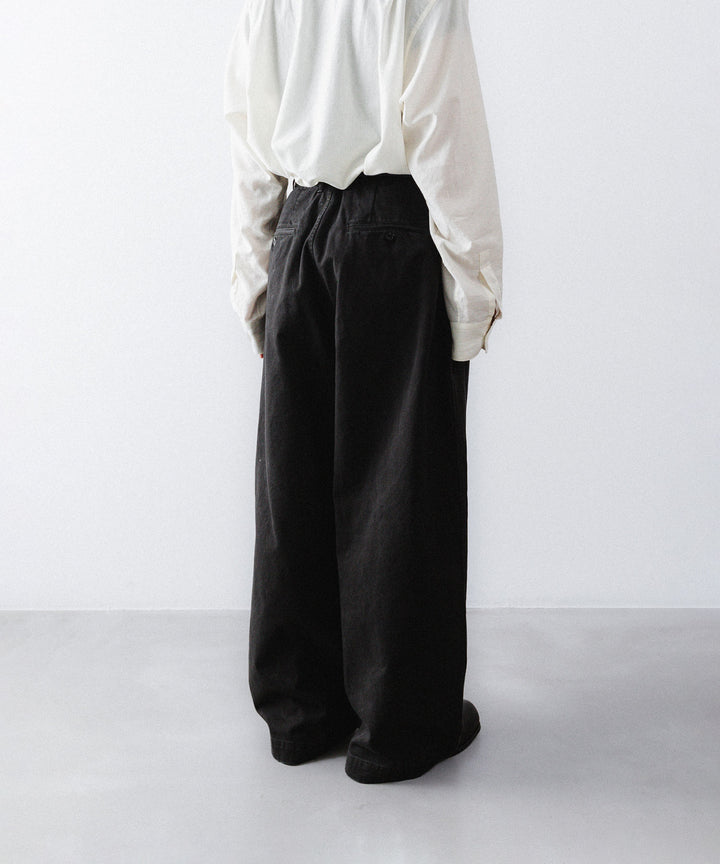 【concause】 WIDE WORK TROUSERS - BLACK