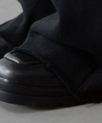 画像をギャラリービューアに読み込む, VEIN ヴェインのCO SWEAT CUT OFF BAGGY TROUSERS - BLACKの公式通販サイトsession福岡セレクトショップ
