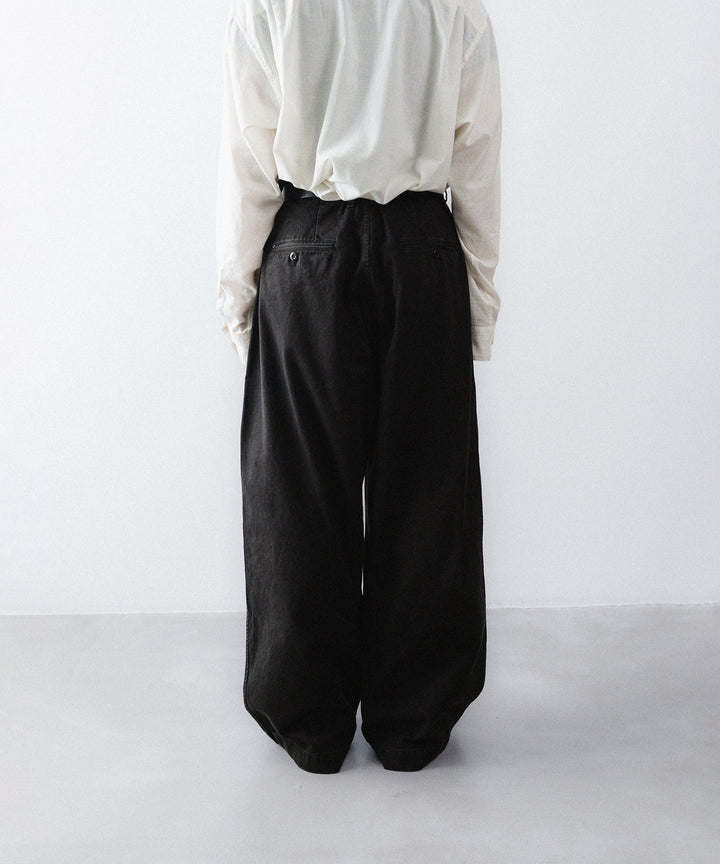 【concause】 WIDE WORK TROUSERS - BLACK