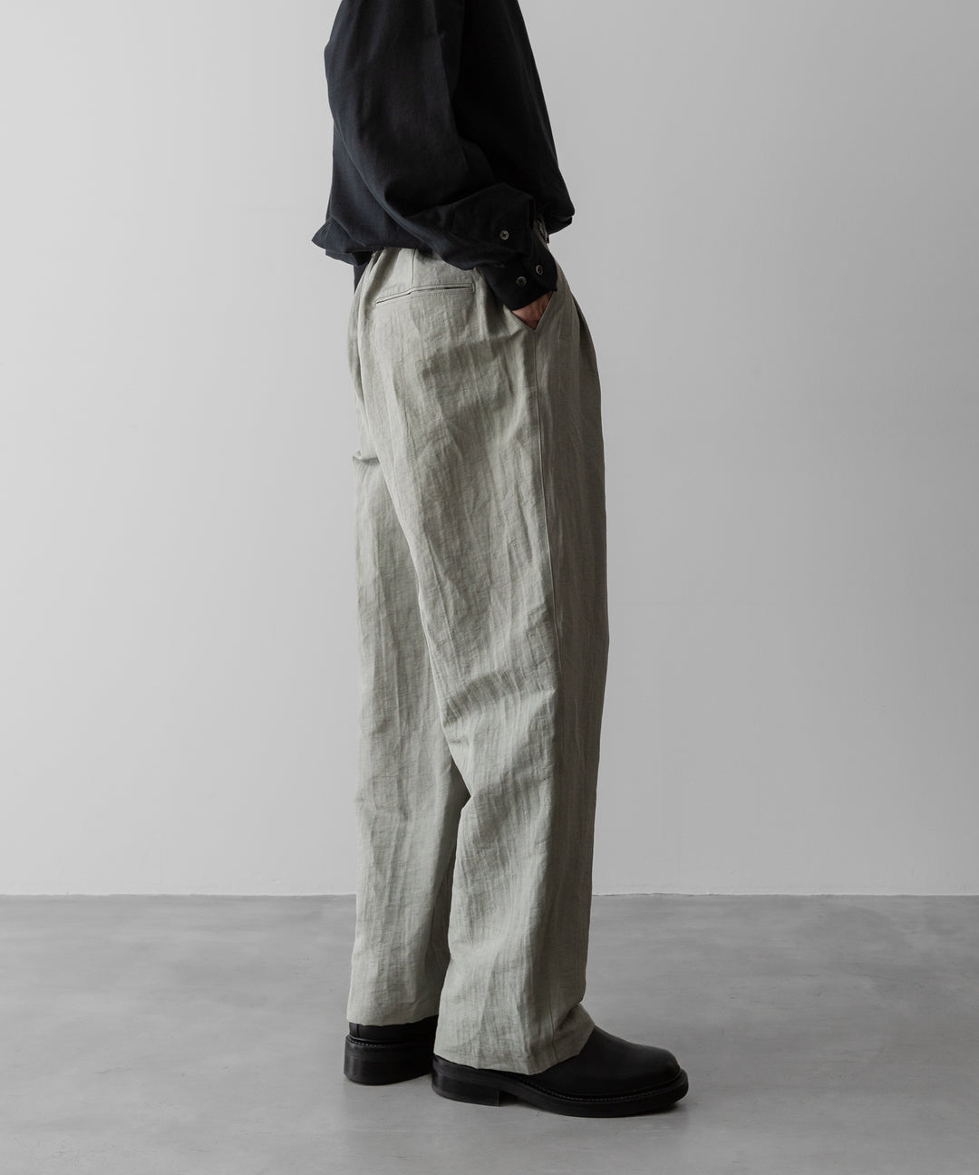 ssstein(シュタイン)のLI/NY POPLIN WIDE EASY TROUSERS - BEIGE GREYの公式通販サイトsession福岡セレクトショップ