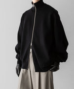 画像をギャラリービューアに読み込む, ssstein(シュタイン)のOVERSIZED DOUBLE KNIT ZIP JACKET - BLACK×BLACKの公式通販サイトsession福岡セレクトショップ
