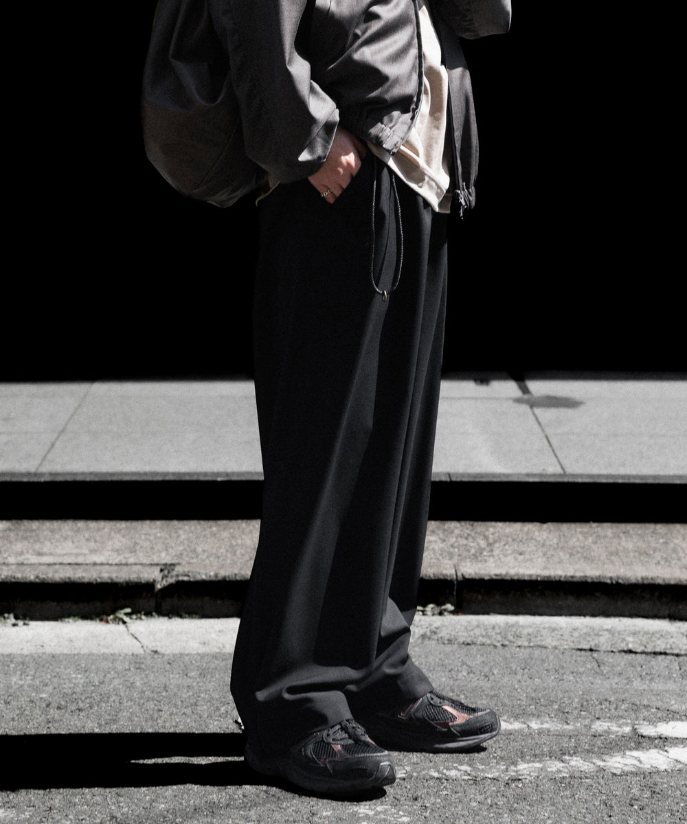 ANTHEM A-アンセムエーのWASHABLE WOOL NO-BRAINER PANTSのBLACK