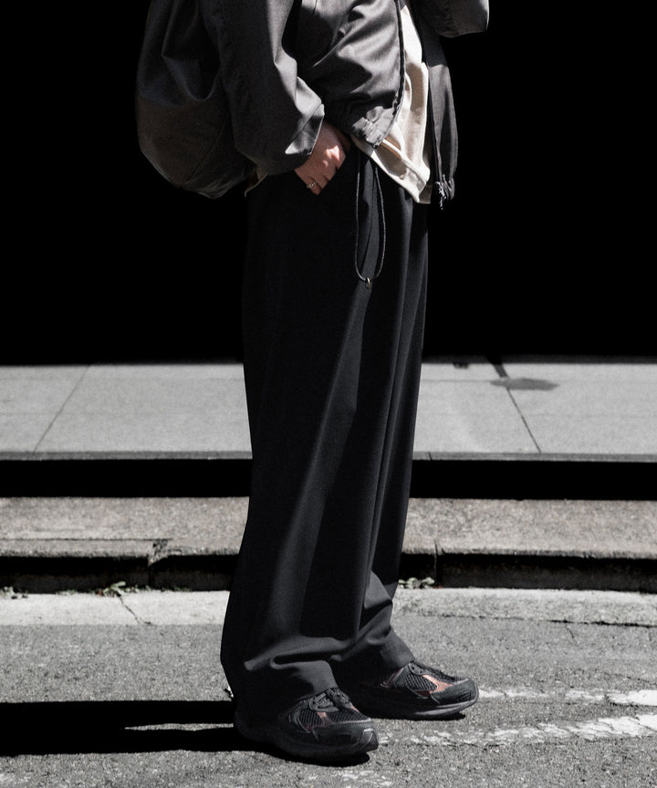 ANTHEM A-アンセムエーのWASHABLE WOOL NO-BRAINER PANTSのBLACK