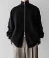 【ssstein】OVERSIZED DOUBLE KNIT ZIP JACKET - BLACK×BLACK