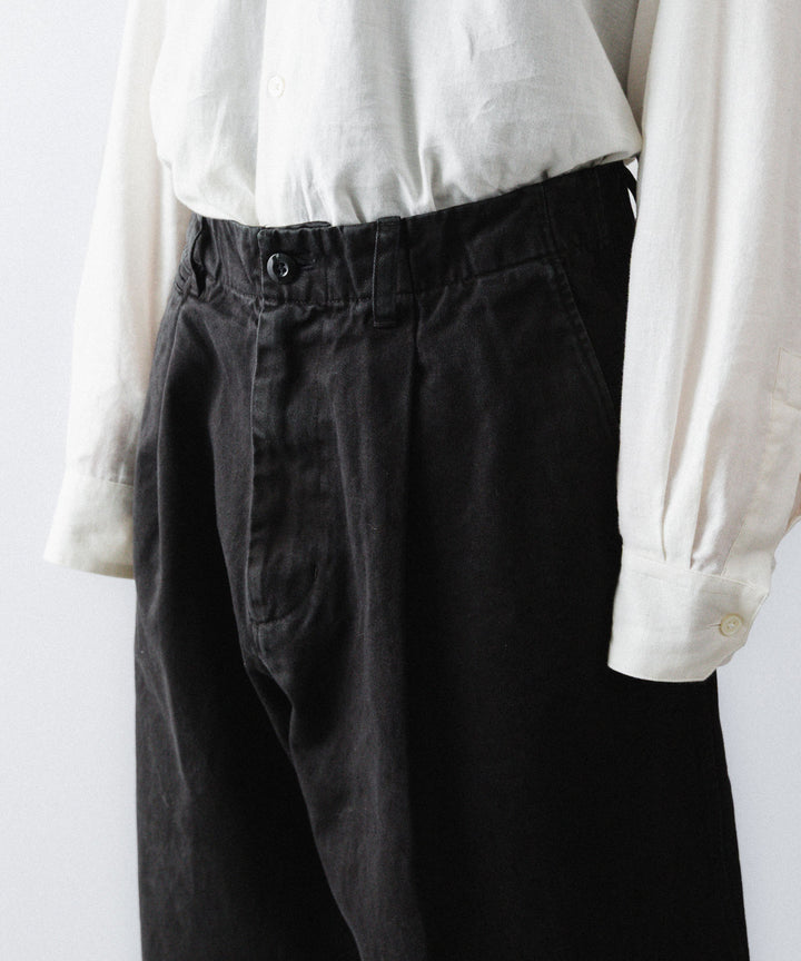 【concause】 WIDE WORK TROUSERS - BLACK